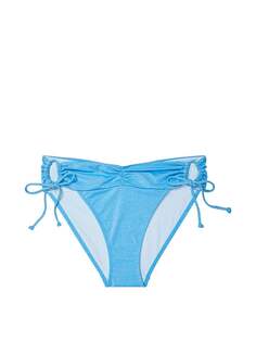 Плавки бикини Victoria&apos;s Secret Swim Ruched Shine Classic, голубой