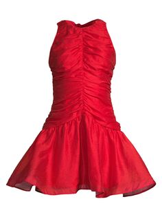 Мини-платье Shine с открытой спиной и рюшами Elliatt, красный
