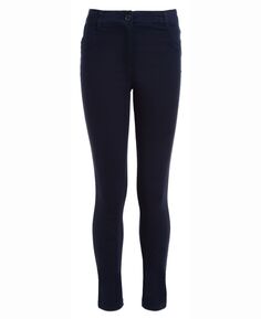 Униформа для девочек Plus, эластичные атласные узкие брюки с 5 карманами Nautica