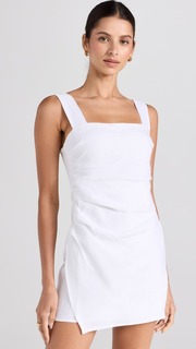 Платье мини Reformation Kerrigan Linen, белый