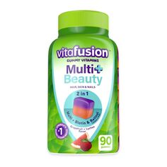 Мультивитамины Vitafusion Plus Beauty + Biotin &amp; Retinol, 90 жевательных конфет