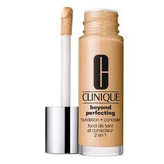 Clinique Beyond Perfecting Foundation + Concealer Тональная основа и корректор с высокой степенью покрытия в одном флаконе 01 Linen 30 мл