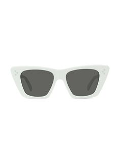 Солнцезащитные очки «кошачий глаз» 51 мм CELINE, слоновая кость