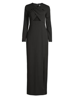 Макси-платье с вырезами крест-накрест One33 Social, черный