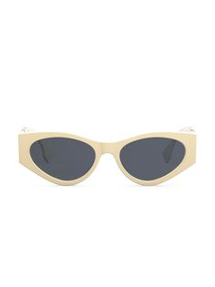 Солнцезащитные очки Maxi O&apos;Lock 54MM &quot;кошачий глаз&quot; Fendi, слоновая кость