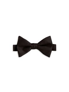 Шелковый галстук-бабочка с завязками David Donahue, черный