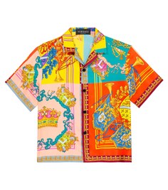Шелковая рубашка Royal Rebellion Versace, разноцветный