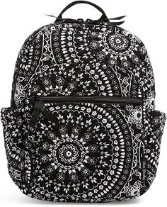 Рюкзак Vera Bradley Cotton Small Women&apos;s, черный/белый