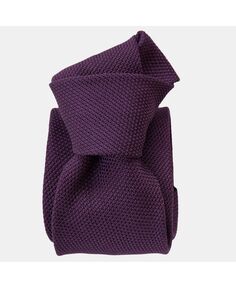 Сливовый — шелковый мужской галстук с гренадиновым узором Elizabetta