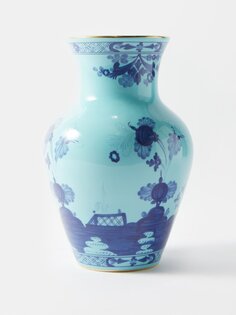 Маленькая фарфоровая ваза мин Ginori 1735, синий