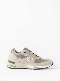 Кроссовки made in uk 991 из замши и сетки. New Balance, бежевый