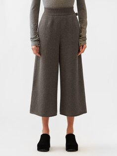 Укороченные кашемировые брюки-кюлоты LOEWE, серый