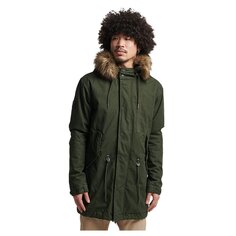 Куртка Superdry Vintage Miltry Faux Fur, зеленый