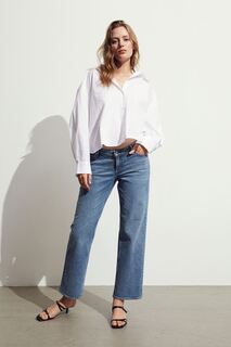 MAMA Широкие низкие джинсы до и после H&amp;M H&M
