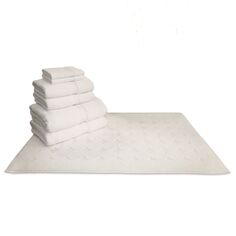 Линум Текстиль для дома махровый 7 шт. Набор банных полотенец и ковриков для ванной с геометрическим узором Linum Home Textiles