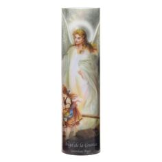 Беспламенная светодиодная молитвенная свеча The Saints Collection 8,2 x 2,2 дюйма с ангелом-хранителем