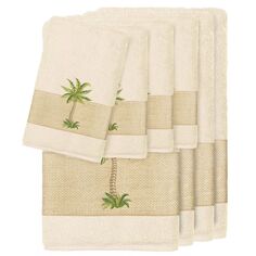 Linum Home Textiles Набор полотенец Colton с украшением из 8 предметов, бежевый