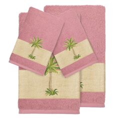 Linum Home Textiles Набор из 4 банных полотенец с украшением Colton