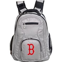 Рюкзак для ноутбука Boston Red Sox премиум-класса, серый Unbranded