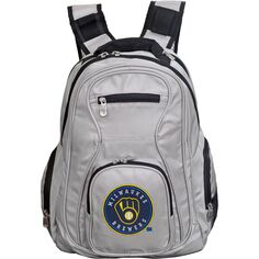 Рюкзак для ноутбука премиум-класса Milwaukee Brewers, серый Unbranded