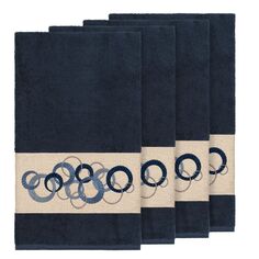 Linum Домашний текстиль, турецкий хлопок, набор банных полотенец с украшением Annabelle, синий
