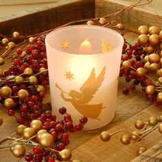 Ангельские светодиодные свечи без запаха размером 3,75 x 3 дюйма, набор из 2 предметов Angel