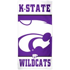 Пляжное полотенце Spectra с логотипом команды WinCraft Kansas State Wildcats 30 x 60 дюймов Unbranded