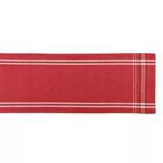 Прямоугольная дорожка для стола Tango Red и White French Chambray размером 14 x 72 дюйма CC Home Furnishings