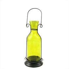 12-дюймовая прозрачная желтая декоративная стеклянная бутылка для чая и свеча-фонарь Christmas Central