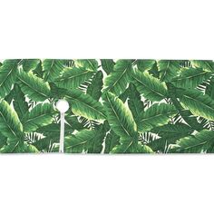 108-дюймовая уличная настольная дорожка с зелеными и белыми банановыми листьями на молнии Contemporary Home Living