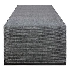 Черно-белая прямоугольная двухцветная ребристая дорожка для стола размером 13 x 108 дюймов Contemporary Home Living