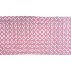 Марокканская прямоугольная дорожка для стола 108 дюймов, розовая и белая Contemporary Home Living