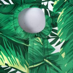 Зелено-белая круглая скатерть с банановым листом и застежкой-молнией шириной 60 дюймов. CC Home Furnishings