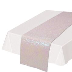 Мерцающая розово-бежевая прямоугольная скатерть с блестками размером 5,5 x 14,5 дюймов Beistle