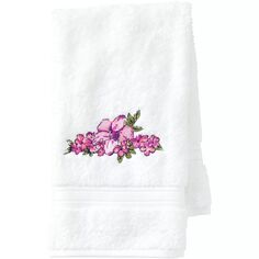 Хлопковое полотенце для рук Lands&apos; End с вышивкой