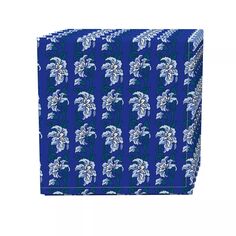Набор салфеток, 100 % полиэстер, набор из 4 шт., 18x18 дюймов, цветы пиона синего оттенка Fabric Textile Products