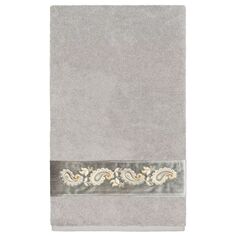 Linum Home Textiles Турецкий хлопок Mackenzie Набор украшенных полотенец из 3 предметов, белый