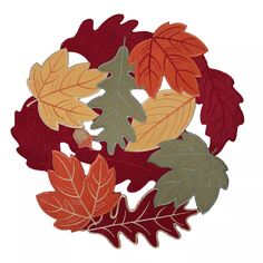 Подставка для столовых приборов Celebrate Together с вырезами из осенних листьев