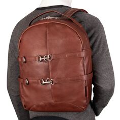 Кожаный рюкзак McKlein Oakland для ноутбука и планшета с диагональю 15 дюймов, коричневый
