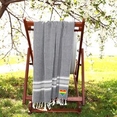 Linum Текстиль для дома, турецкое хлопковое роскошное пляжное полотенце с узором «елочка» и радужным сердцем, черный