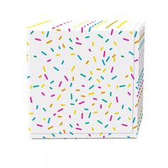 Набор салфеток, 100 % полиэстер, набор из 4 шт., 18x18 дюймов, Sprinkles on White Fabric Textile Products