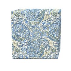 Набор салфеток, 100 % полиэстер, набор из 4 шт., 18x18 дюймов, синий пейсли Fabric Textile Products