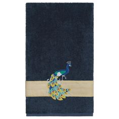 Linum Home Textiles Турецкий хлопок Penelope Набор украшенных полотенец из 3 предметов, синий