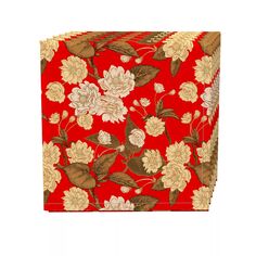 Набор салфеток, 100 % полиэстер, набор из 4 шт., 18x18 дюймов, Golden Floral Blossom Fabric Textile Products