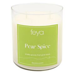 Приправа Feya Candle Pear, 20 унций. Соевая свеча