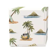 Набор салфеток, 100 % полиэстер, набор из 4 шт., 18x18 дюймов Retro Surf Fabric Textile Products