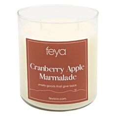 Feya Candle Клюквенно-яблочный мармелад, 20 унций. Соевая свеча