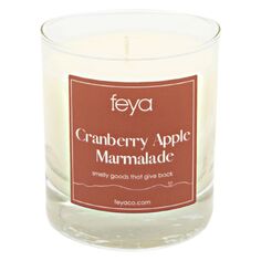 Feya Candle Клюквенно-яблочный мармелад, 6,5 унций. Соевая свеча