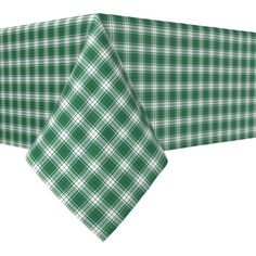 Прямоугольная скатерть, 100 % хлопок, 52x104 дюйма, рождественский зеленый плед Fabric Textile Products