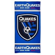 Полноцветное пляжное полотенце WinCraft San Jose Earthquakes 30 x 60 дюймов Unbranded